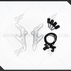 การ์ดโช๊ดหน้าพร้อมชุดไฟ LED GENMA รุ่น FKI-H1029-14 FOR HONDA CB150R สีเงิน