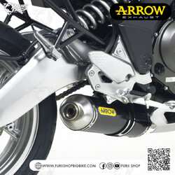 ท่อมอเตอร์ไซค์ Arrow Slip on Carbon : for Kawasaki Versys 650 10-14