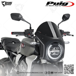 ชิลด์หน้า Puig Windshield Retro Black : for Honda CB1000R 2018-2020/All new 2021-2022