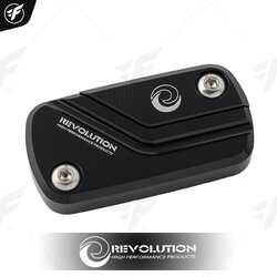 ฝาปิดกระปุกดิสเบรค 2ชิ้น REVOLUTION MONKEY-125 ใช้ CLICK125-150I ดำ