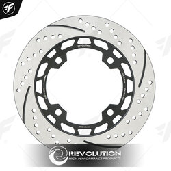 จานดิสเบรคหลัง ลายกลม 5.5mm REVOLUTION V2 FORZA350 300 NEW จาน 240mm