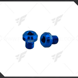 น็อตอุดกระจก GTR Evolution Honda.Kawasaki เกลียวขวา สีน้ำเงิน