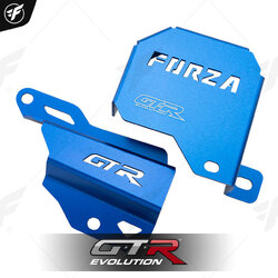 ฝาครอบคอยล์ไฟ+ครอบสายดีส(อลูมิเนียม) GTR FORZA-350,300 NEW น้ำเงิน