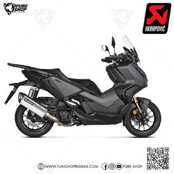 ท่อแต่ง Akrapovic Slip on Titanium Logo Aluminium New Shape 1 รู : for Honda ADV350 2022