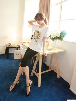 เลกกิ้งคนท้องฟรีไซค์ ขาจั้ม สามส่วน