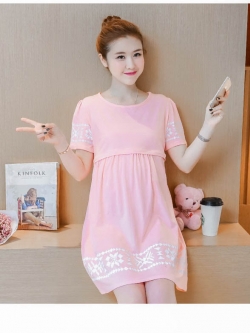 ชุดคลุมท้อง ให้นมบุตร แขนสั้นมี 2 สี