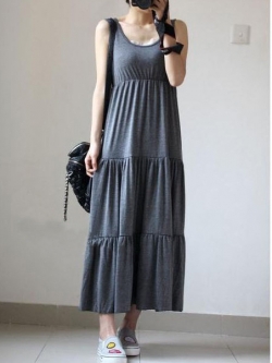 ชุดคลุมท้อง แขนกุด ยืดนุ่มใส่สบาย มี 2 สี