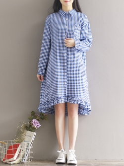 ชุดคลุมแฟชั่นลายสก็อต มี 2 สี