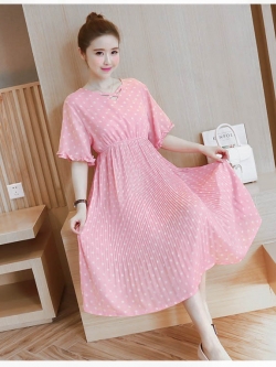 ชุดคลุมท้อง สีชมพู แฟชั่น