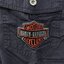 Shirt H-D แขนสั้นลายปัก #96471 สีดำ ไซส์ XL