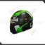 หมวกกันน็อค Real GJ-998 BLACK/GREEN(MATT)
