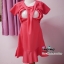 D13_[Size-L-สีชมพู]_เดรสหางปลาแหวกข้าง+ใส่คลุมท้องได้