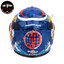 หมวกกันน็อคเต็มใบ หมวกกันน็อค Real Helmets รุ่น Hurricane Koi Sakura น้ำเงิน-แดง