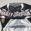 Harley หมวกผ้ามัดหลัง ตัวหนังสือ HD อยู่ตรงกลาง ดำพื้นขาว #0032