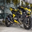 สายHEL KAWASAKI Z800 เดิน3ทาง หน้า-หลัง สายCARBON หัวเบนโจสีน้ำเงิน