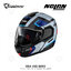 หมวกกันน็อคเต็มใบ NOLAN Lighthouse N.Com Zephyr Glossy Black White Light Blue (50)