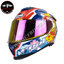 หมวกกันน็อคเต็มใบ หมวกกันน็อค Real Helmets รุ่น Hurricane Koi Sakura น้ำเงิน-แดง