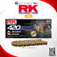 โซ่ RK แท้ 420MXU GB420MXU-130L (สี Full Gold) สำหรับรถมอเตอร์ไซค์ Road Racing