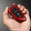 เคสกุญแจ BMW **คาร์บอนไฟเบอร์แท้สีแดง** (Carbon fiber) ทรงใบไม้ (รุ่นAC137)