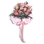 ช่อกุหลาบวาเลนไทน์สีชมพูช่อเล็ก 10 ดอก