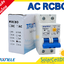 เบรกเกอร์กันดูด (RCBO) ชนิด 2 Pole ขนาด 63A มีปุ่ม เปิด-ปิด การทำงานกันดูด ยี่ห้อ TAXNELE
