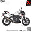 ท่อแต่ง Akrapovic Slip on Titanium aluminium logo limited : for Kawasaki Z400 2019-2022