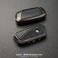 เคสกุญแจ BMW โลหะ Black Chrome +หนัง รุ่น AC221