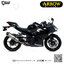 ท่อมอเตอร์ไซค์ Arrow Slip on Titanium-Carbon : for Kawasaki Ninja400 2018-2022