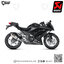 ท่อมอเตอร์ไซค์ AKRAPOVIC Slip-On Line (Titanium) FOR KAWASAKI NINJA 250 2019 ท่อแต่ง ท่อสูตร ท่อบิ๊กไบค์ ท่อBigbike ท่อไอเสีย