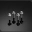 น็อตสแตนเลสบังลมหน้า (Stainless bolt set For windshield (4 Pieces)) Kawasaki Z1000 ABS (2014-2016)