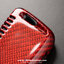 เคสกุญแจ BMW **คาร์บอนไฟเบอร์แท้สีแดง** (Carbon fiber) ทรงใบไม้ (รุ่นAC137)