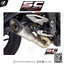 TRIUMPH STREET TRIPLE 765 S - R - RS (2020-2022) S1 Muffler, Titanium, with s-shaped connection with welded sector curves