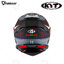 หมวกกันน็อค KYT : R2R PRO GRAPHICS LED MATT BLACK/GREY