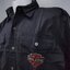 Shirt H-D แขนสั้นลายปัก #96471 สีดำ ไซส์ XL