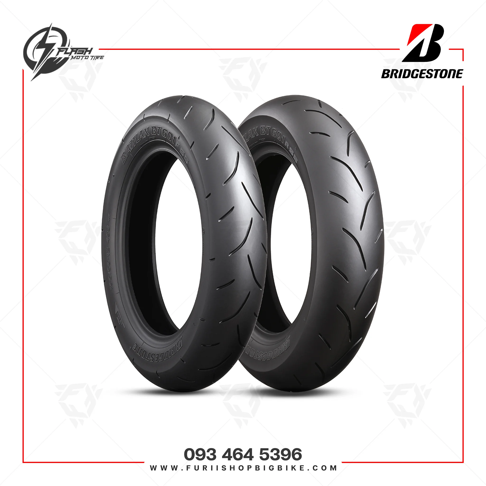 ยาง BRIDGESTONE Battlax BT-601SS : F 100/90-12 + R 120/80-12