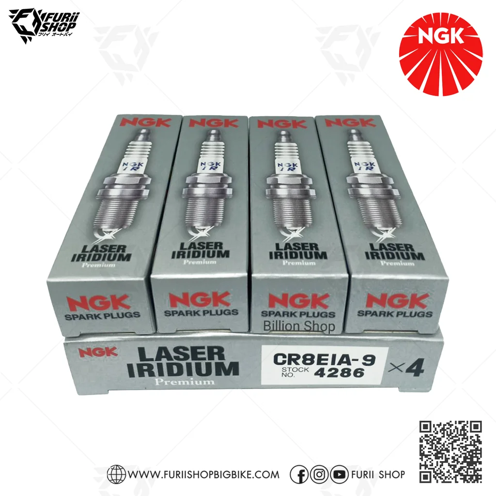 NGK หัวเทียน LASER IRIDIUM CR8EIA-9 ใช้สำหรับ มอเตอร์ไซค์ บิ๊กไบค์