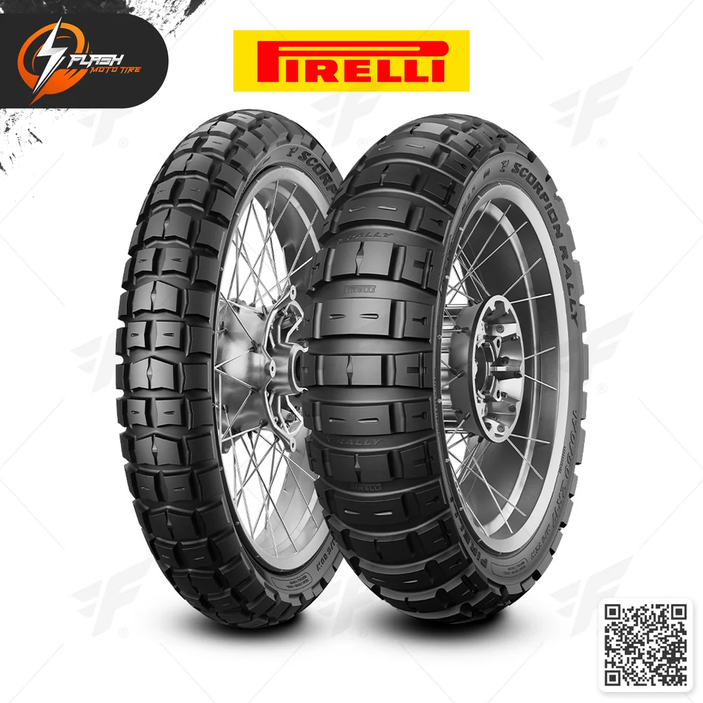 ยางมอเตอร์ไซค์ Pirelli Scorpion Rally : F 120/70R19 + R 170/60R17