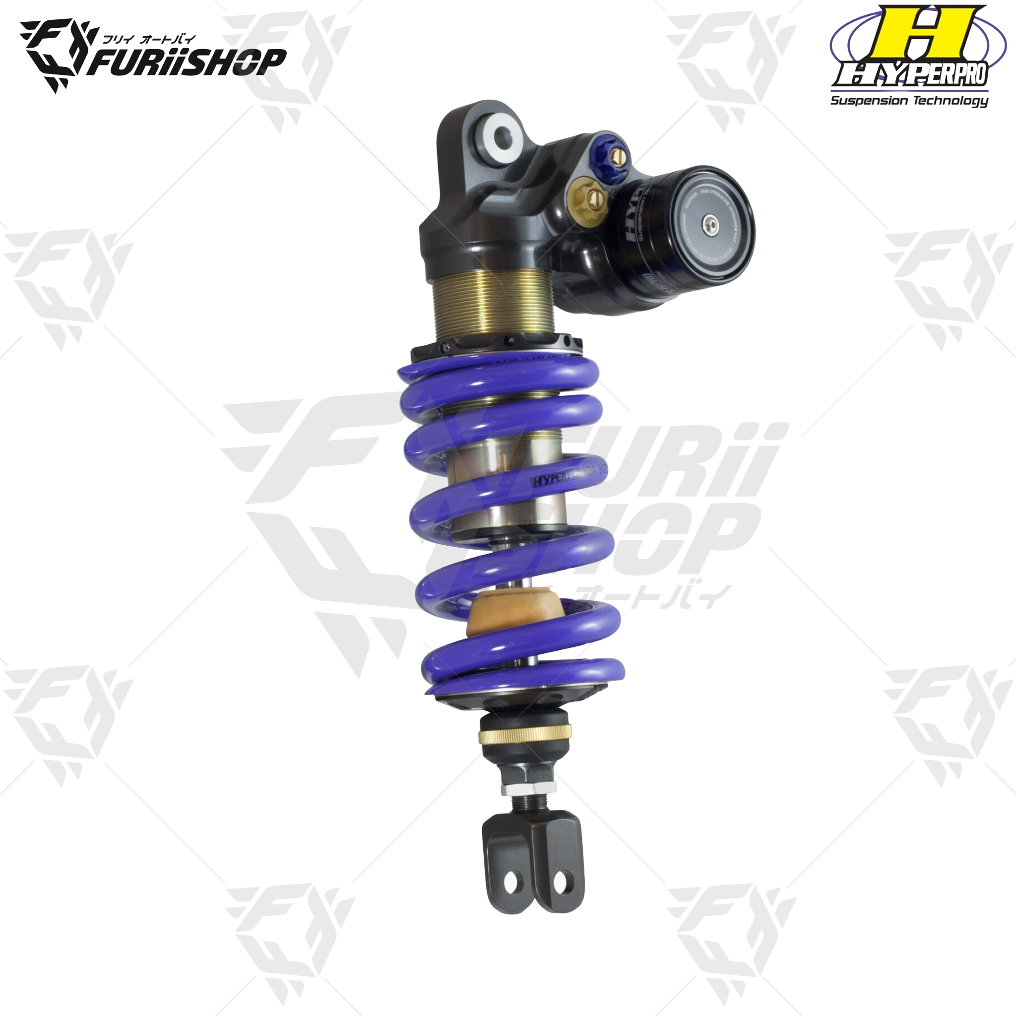 Hyperpro Fully Adjustable Shock (Fixed reservoir) FOR : KAWASAKI