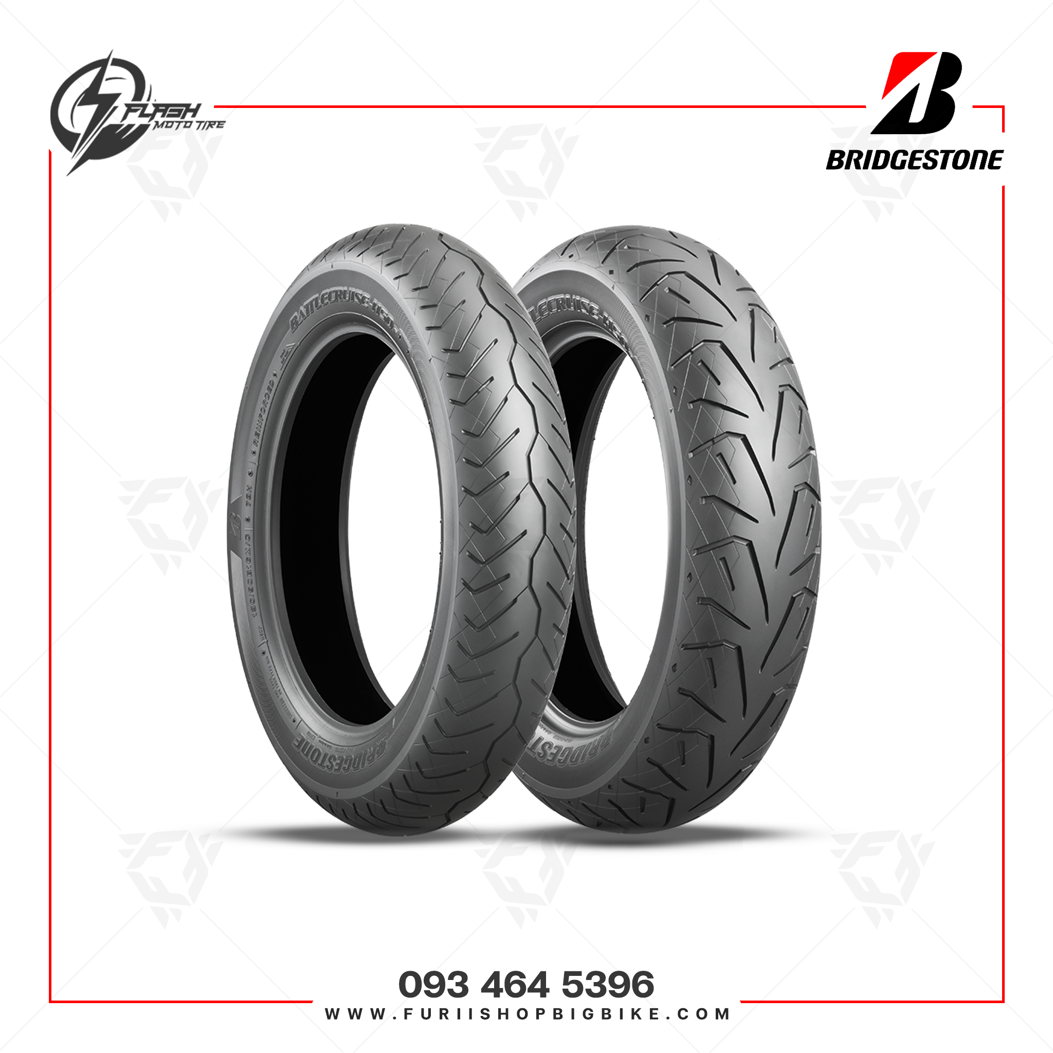 ยาง BRIDGESTONE BATTLECRUISE H50 : F 130/90B16 73H - ร้าน Furii shop